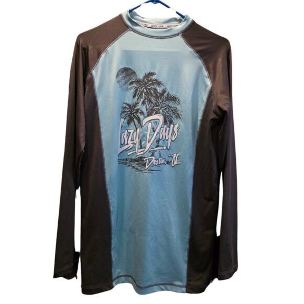 Spicy Tuna Shirt Men Sz XL Watermelon Collection Long Sleeve Stretch Beach‎